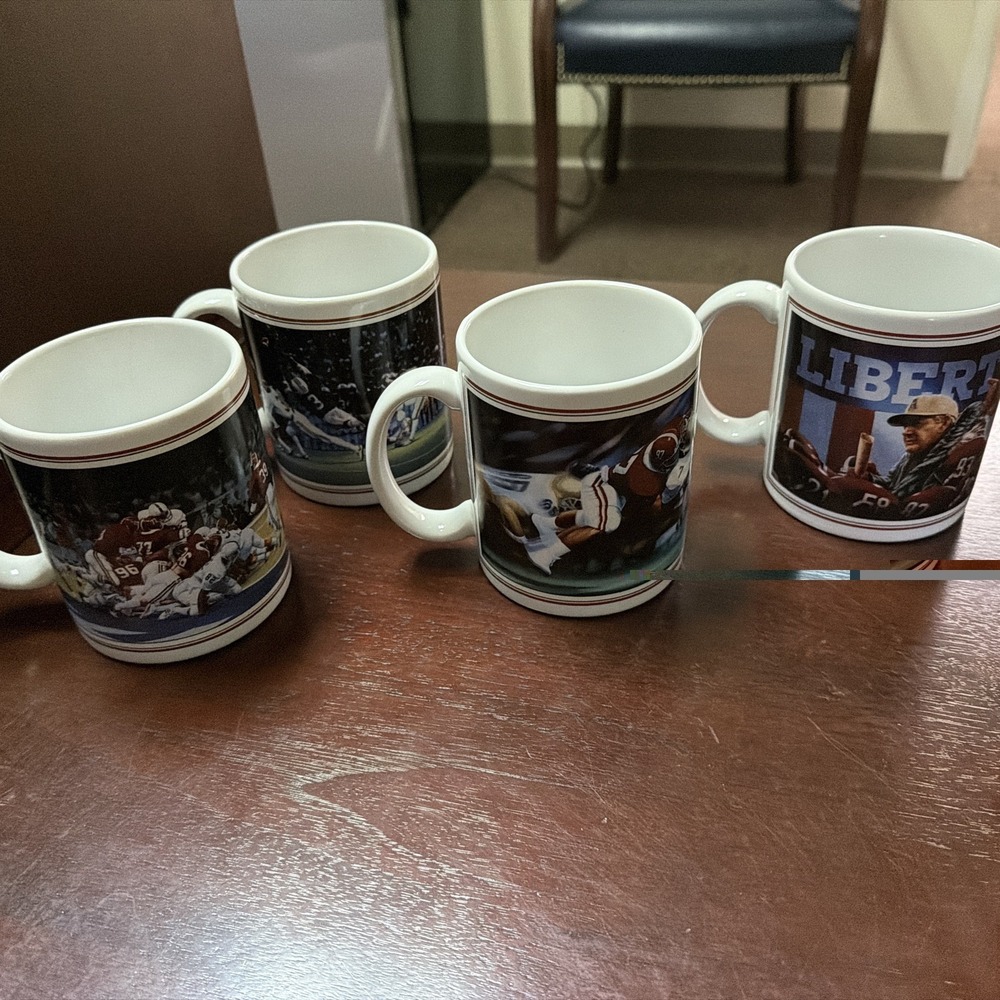 Authentic DANIEL MOORE COLLECTOR MUG SERIES ALABAMA CRIMSON TIDE RED Fitz &Floyd